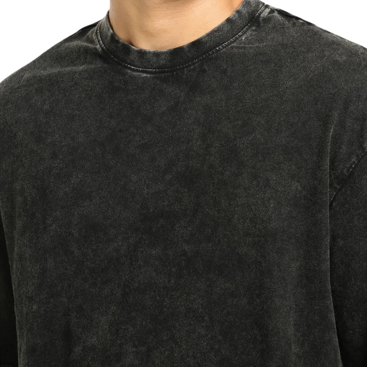 Black-Acid-Wash-T-Shirt-Front-By-SKS-Wholesales