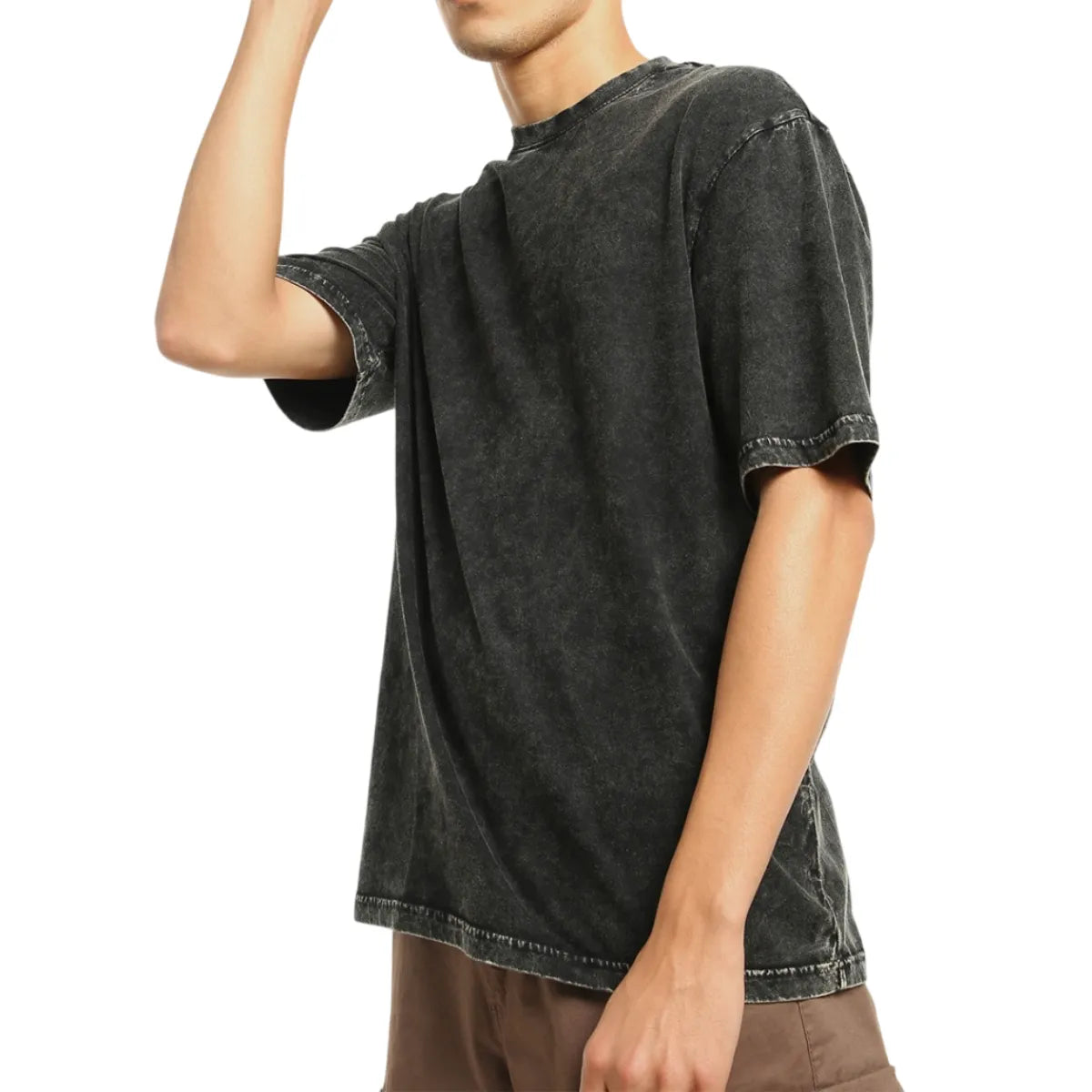 Black-Acid-Wash-T-Shirt-Model-By-SKS-Wholesales