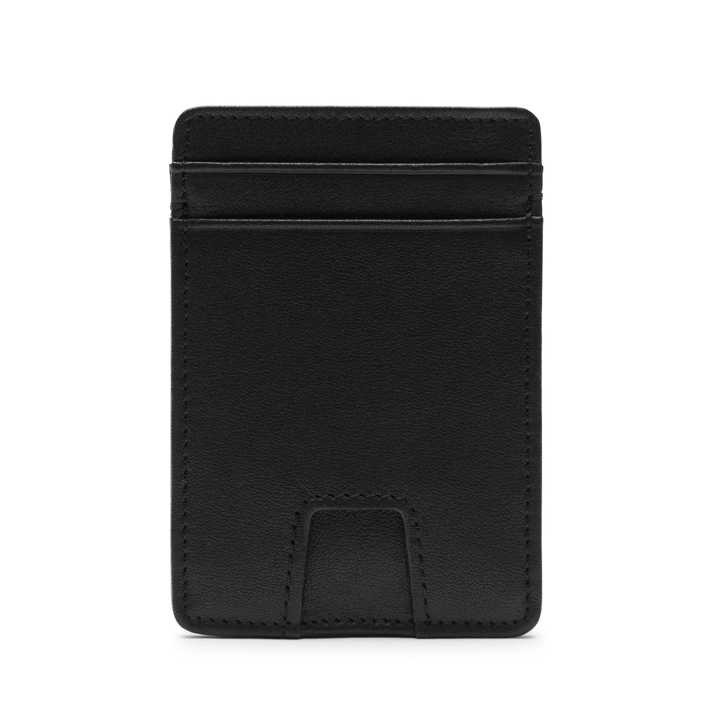 Black-Leather-Credit-Card-Holder-Front-By-SKS-Wholesales