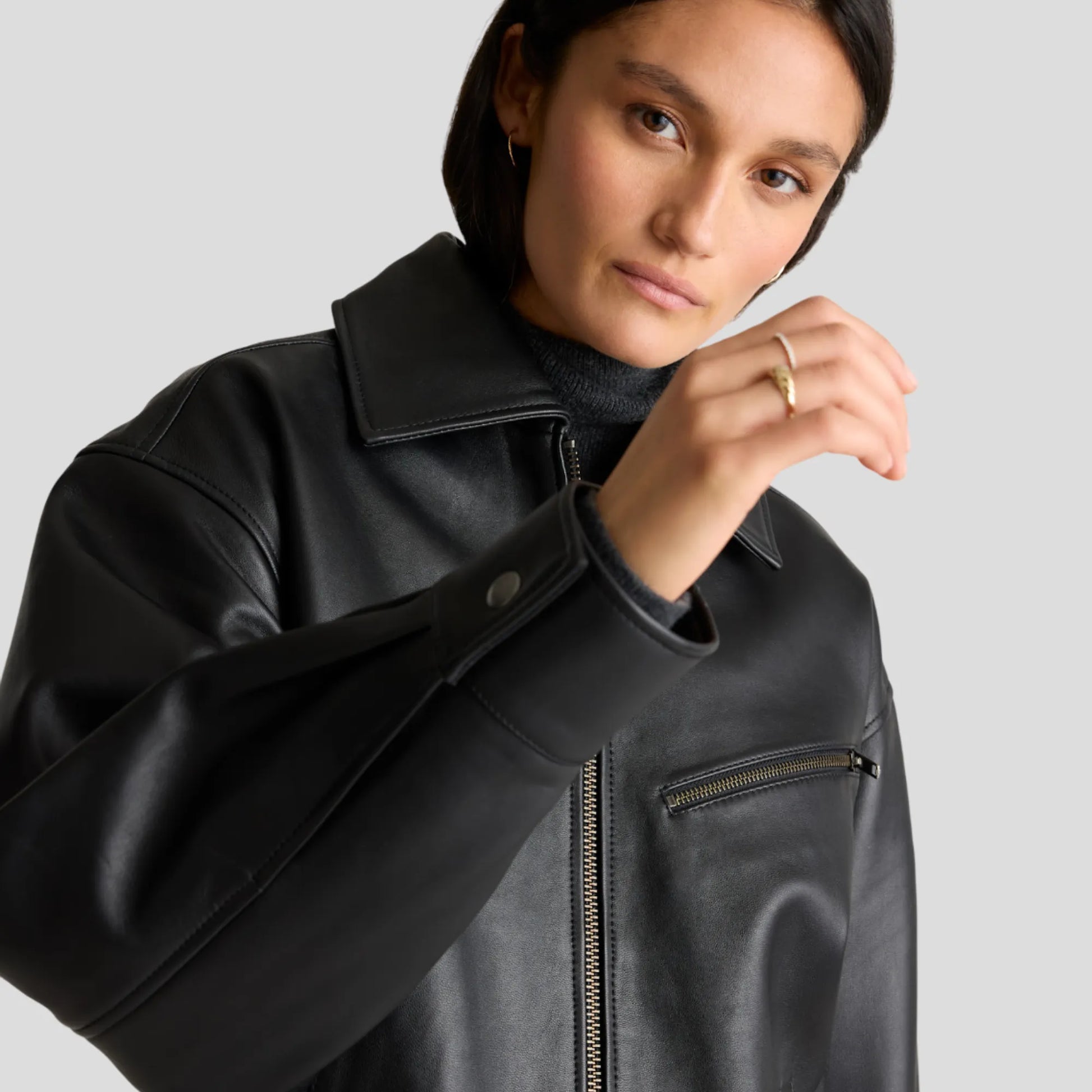 Black-Leather-Oversized-Bomber-Jacket-Model-By-SKS-Wholesales