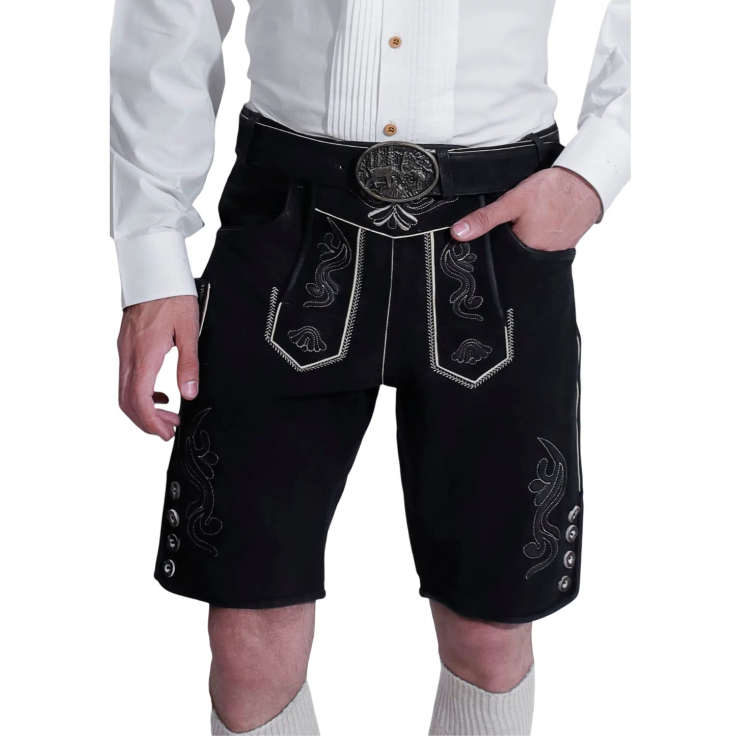 Black-Lederhosen-For-Men-Front-By-SKS-Wholesales