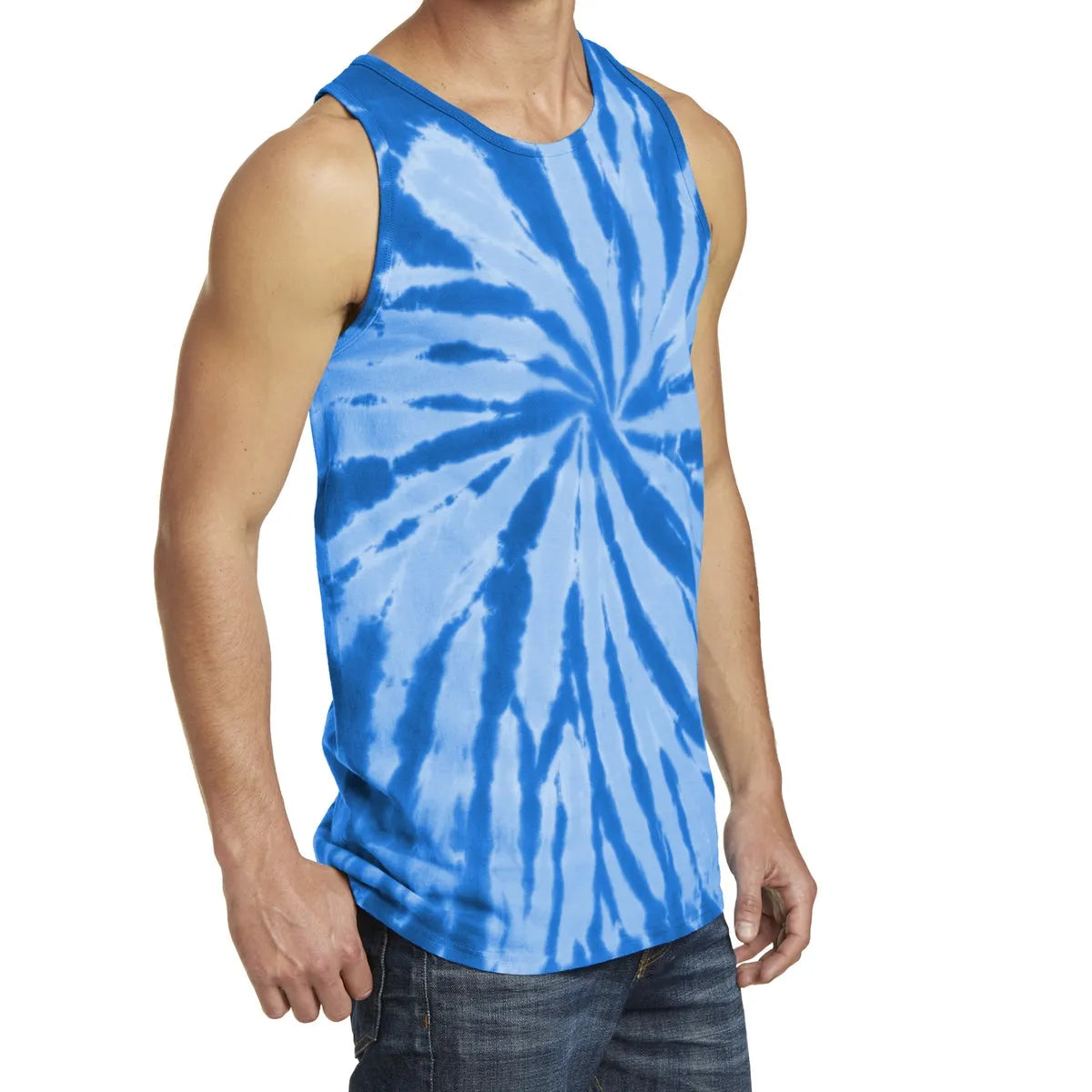 Blue-Tie-Dye-Tank-Top-Model-By-SKS-Wholesales