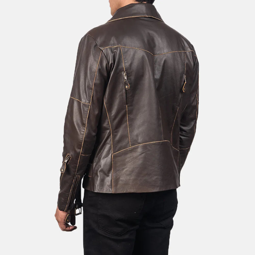 Brown-Leather-Biker-Jacket-Back-By-SKS-Wholesales