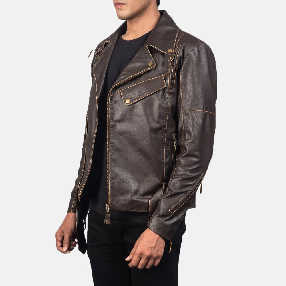 Brown-Leather-Biker-Jacket-Left-By-SKS-Wholesales