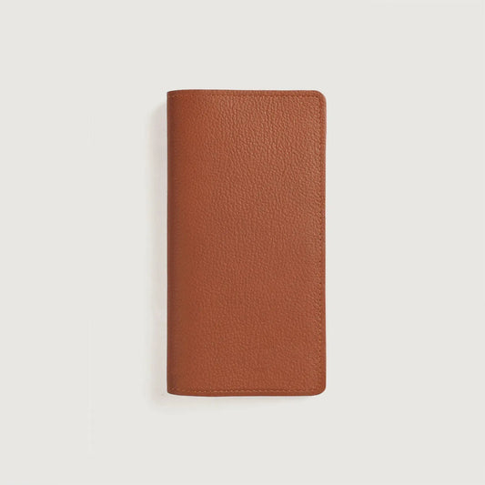 Brown-Leather-Long-Wallet-Front-By-SKS-Wholesales