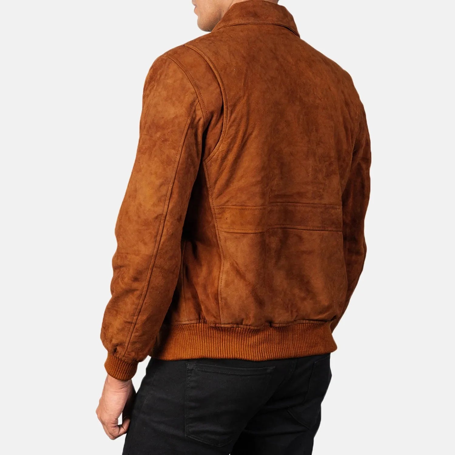Brown-Suede-Leather-Bomber-Jacket-Back-By-SKS-Wholesales