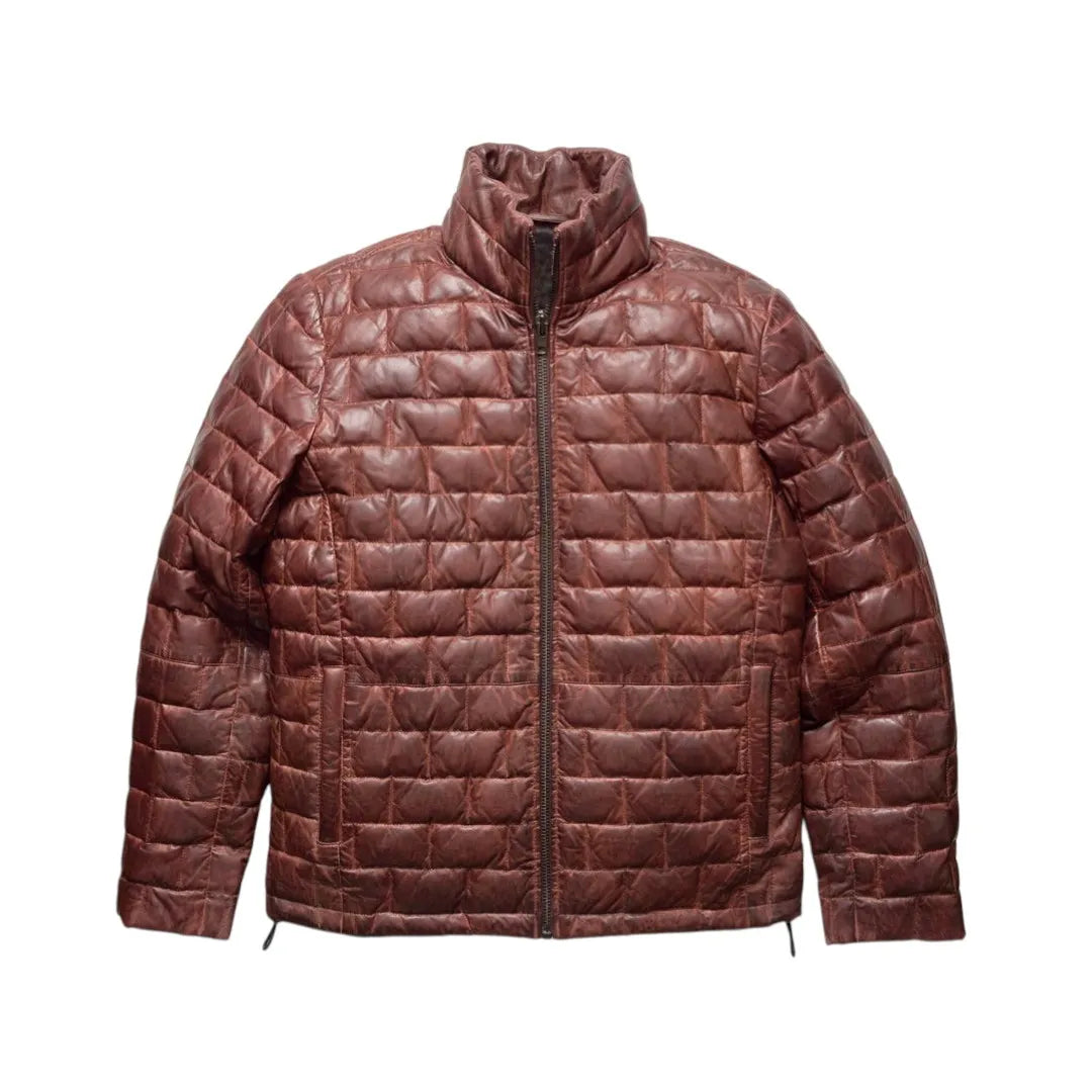 Burgundy-Leather-Puffer-Jacket-By-SKS-Wholesales