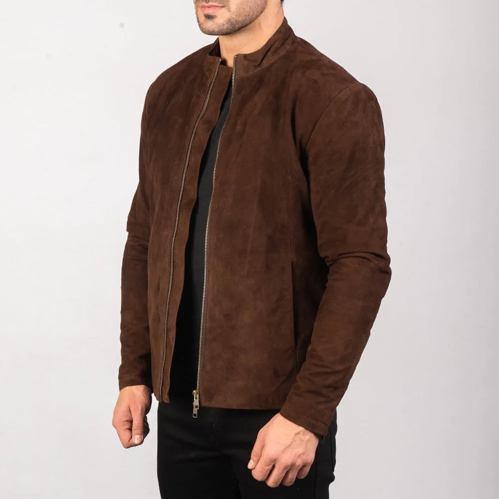 Dark-Brown-Suede-Biker-Jacket-Left-By-SKS-Wholesales