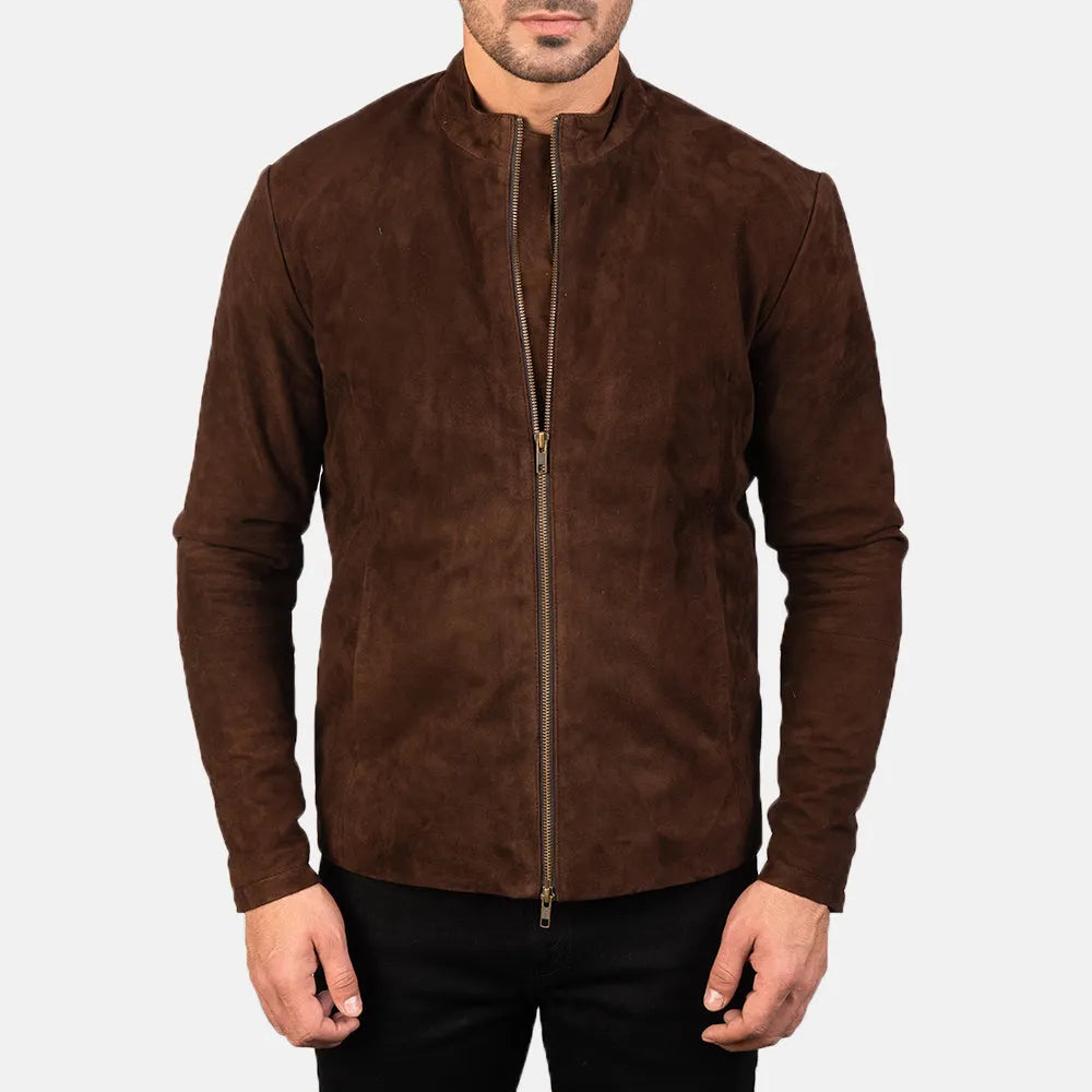 Dark-Brown-Suede-Biker-Jacket-Model-By-SKS-Wholesales