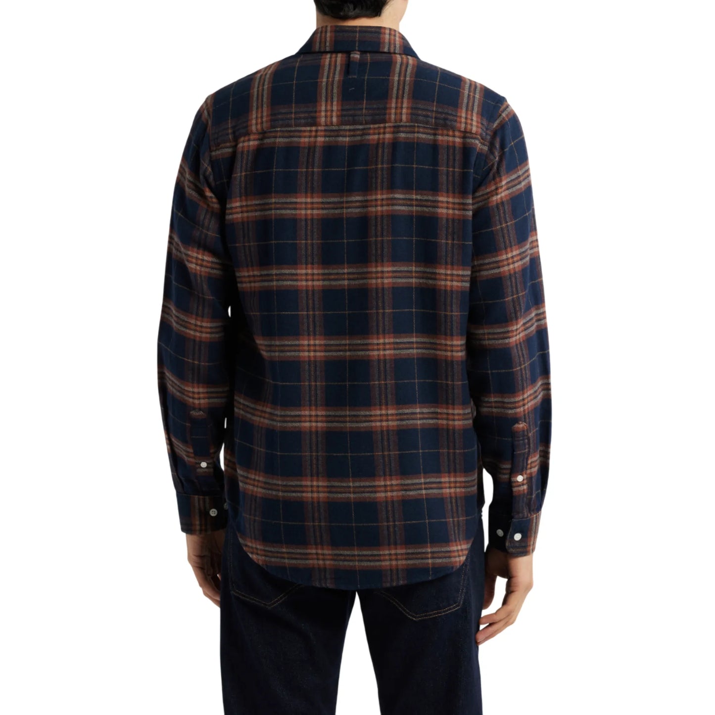 Flannel-Long-Sleeve-Button-Up-Shirt-Back-By-SKS-Wholesales