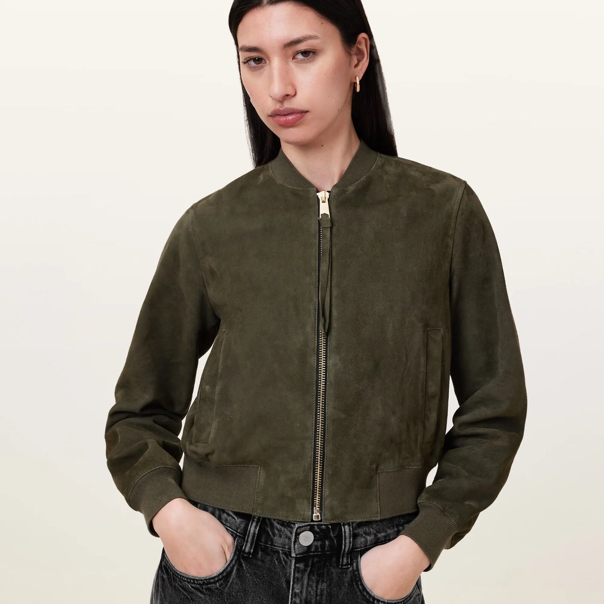 Green-Suede-Bomber-Jacket-Model-By-SKS-Wholesales