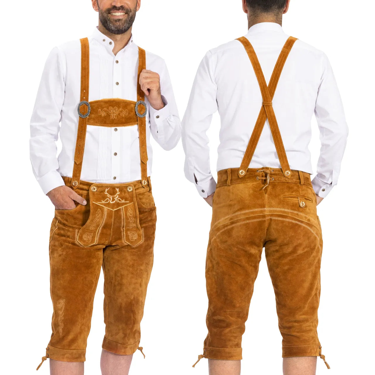 Light-Brown-Knee-Length-Lederhosen-By-SKS-Wholesales