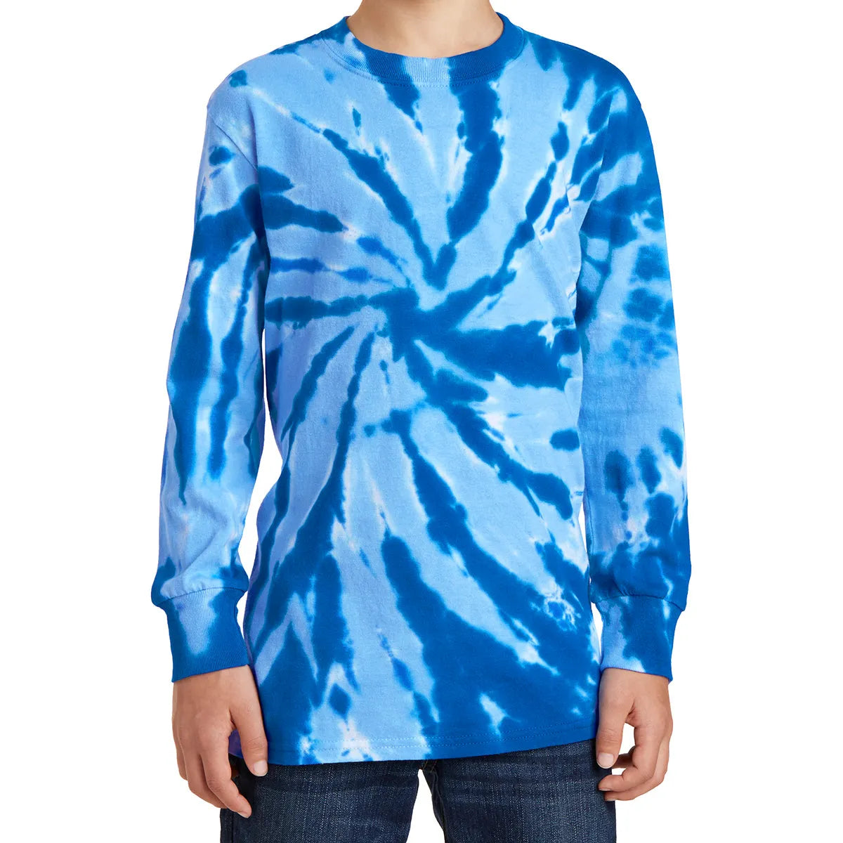 Long-Sleeve-Tie-Dye-Tee-Shirts-Front-By-SKS-Wholesales