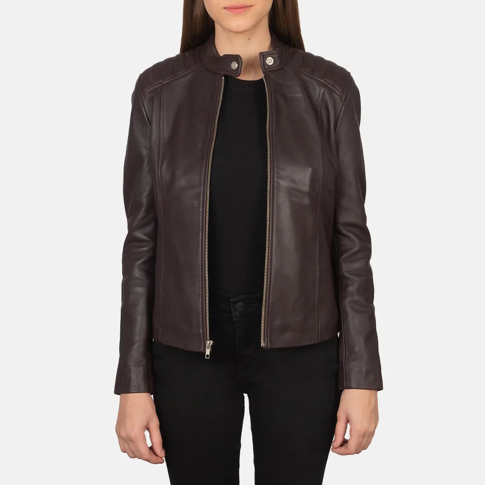 Maroon-Leather-Biker-Jacket-Open-By-SKS-Wholesales