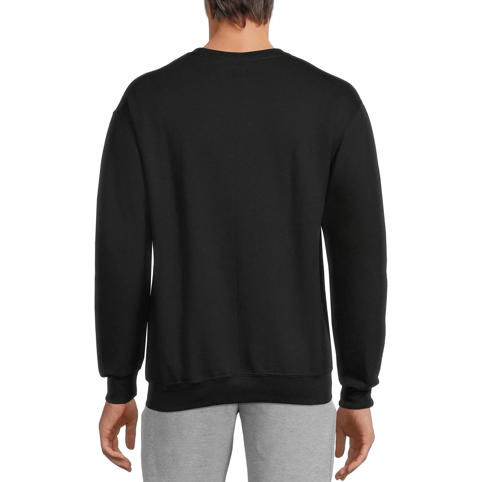 Mens-Black-Crew-Neck-Sweatshirt-Back-By-SKS-Wholesales