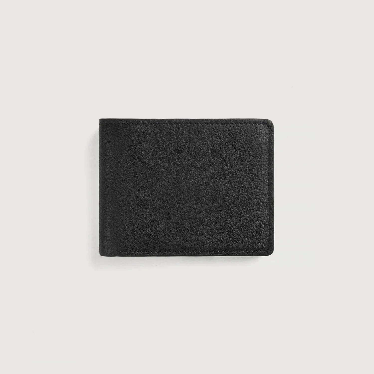 Mens-Black-Leather-Bifold-Wallet-Front-By-SKS-Wholesales