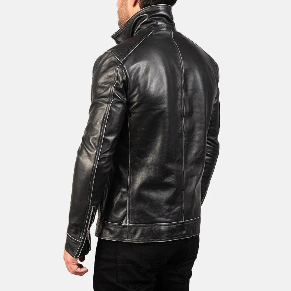Mens-Black-Leather-Biker-Jacket-Back-By-SKS-Wholesales