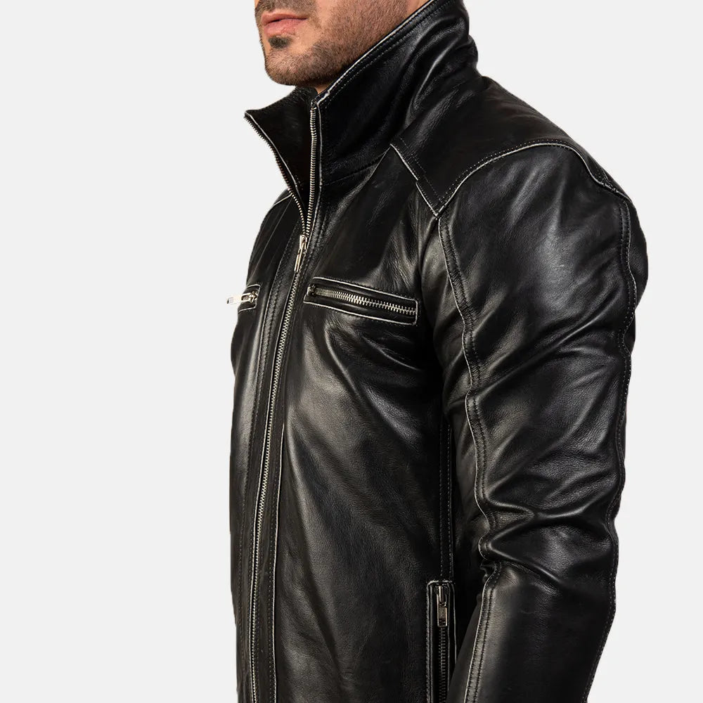 Mens-Black-Leather-Biker-Jacket-Left-By-SKS-Wholesales