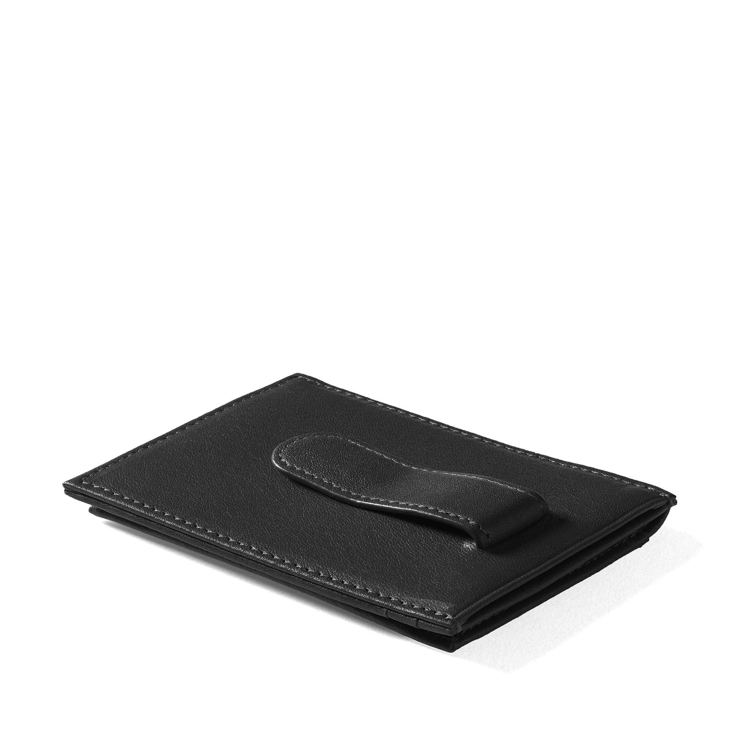 Mens-Black-Leather-Money-Clip-Card-Holder-Back-By-SKS-Wholesales