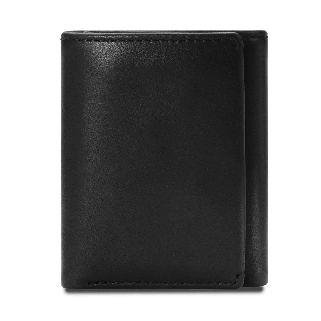 Mens-Black-Leather-Trifold-Wallet-Front-By-SKS-Wholesales