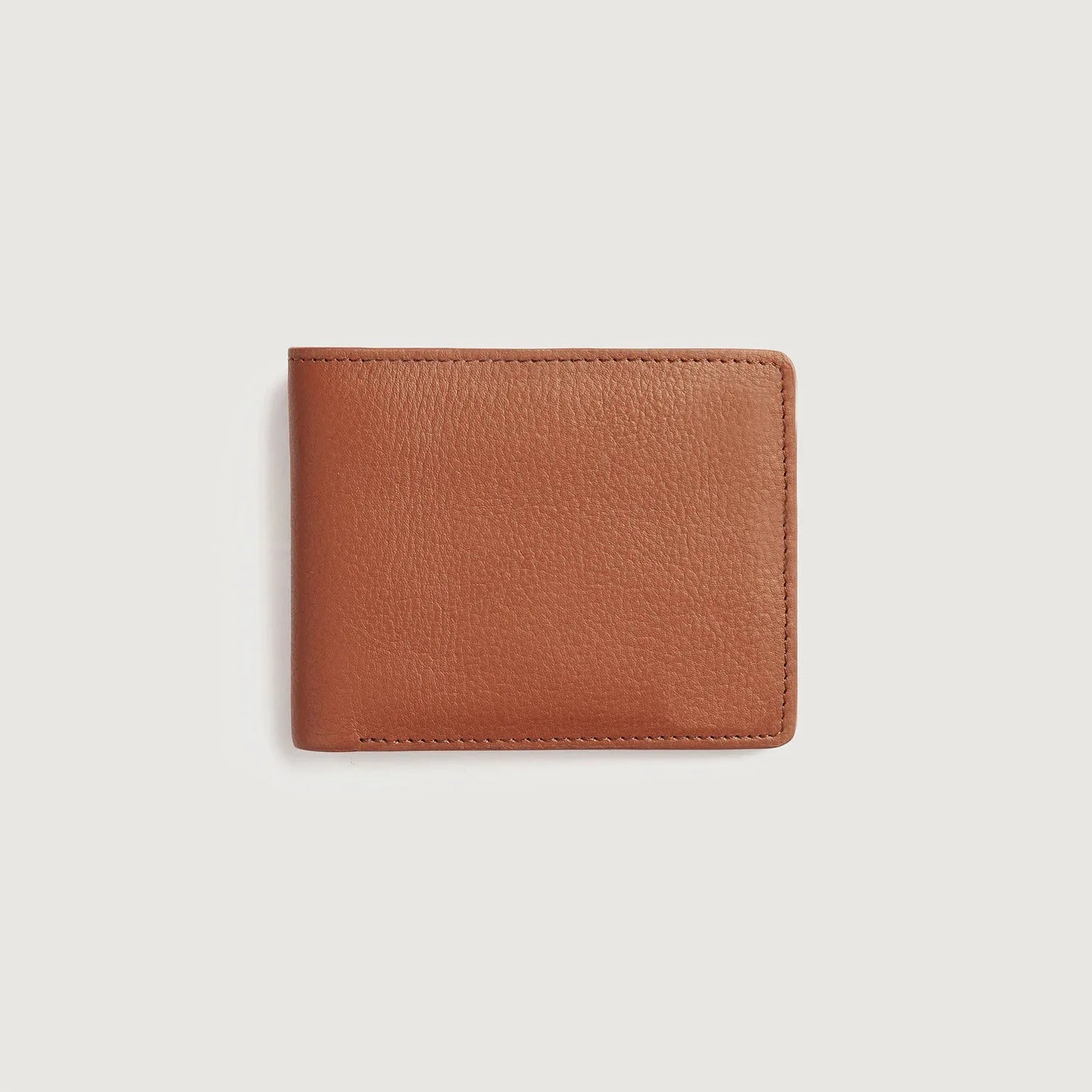 Mens-Brown-Leather-Bifold-Wallet-Front-By-SKS-Wholesales