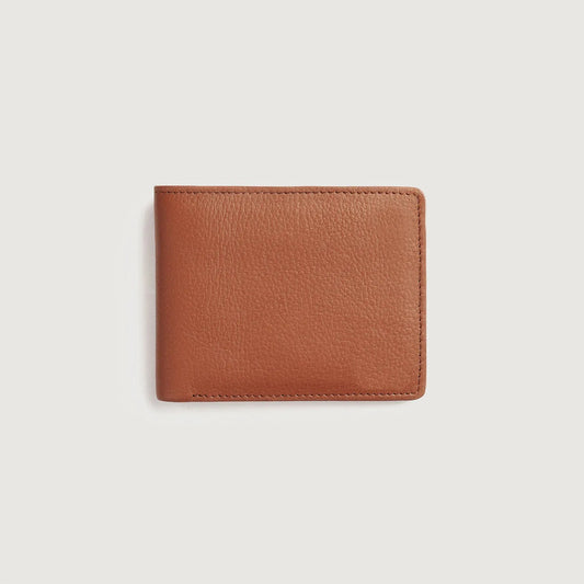 Mens-Brown-Leather-Bifold-Wallet-Front-By-SKS-Wholesales