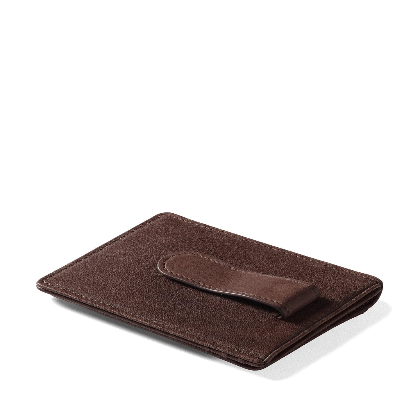 Mens-Brown-Leather-Money-Clip-Card-Holder-Back-By-SKS-Wholesales