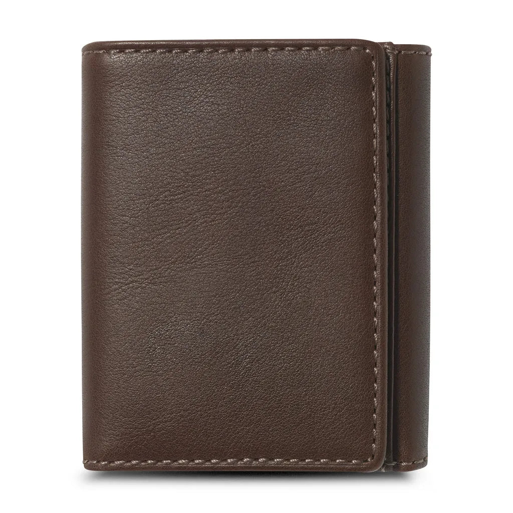 Mens-Brown-Leather-Trifold-Wallet-Front-By-SKS-Wholesales