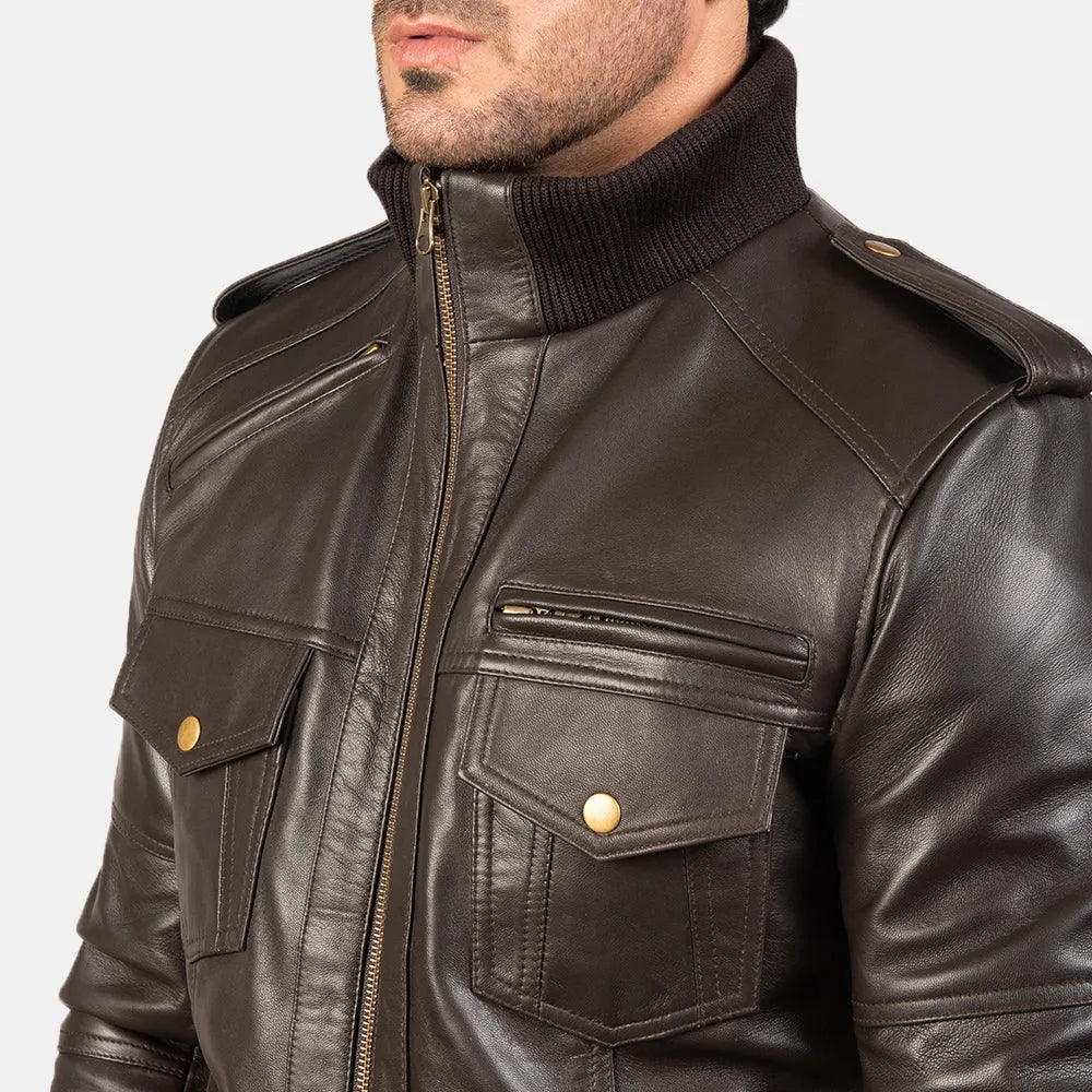 Mens-Brown-Sheepskin-Leather-Bomber-Jacket-By-SKS-Wholesales