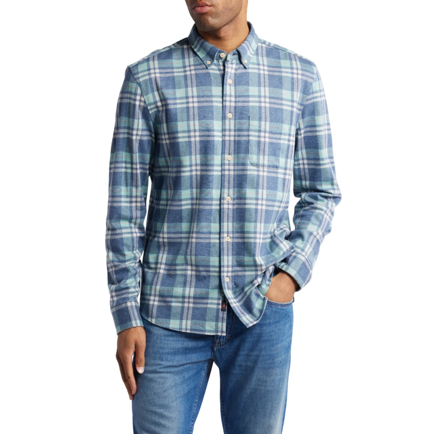 Mens-Button-Down-Flannel-Shirt-Front-By-SKS-Wholesales