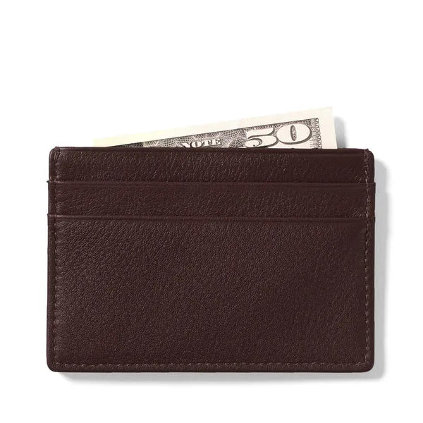Mens-Dark-Brown-Slim-Leather-Card-Holder-Accessories-By-SKS-Wholesales