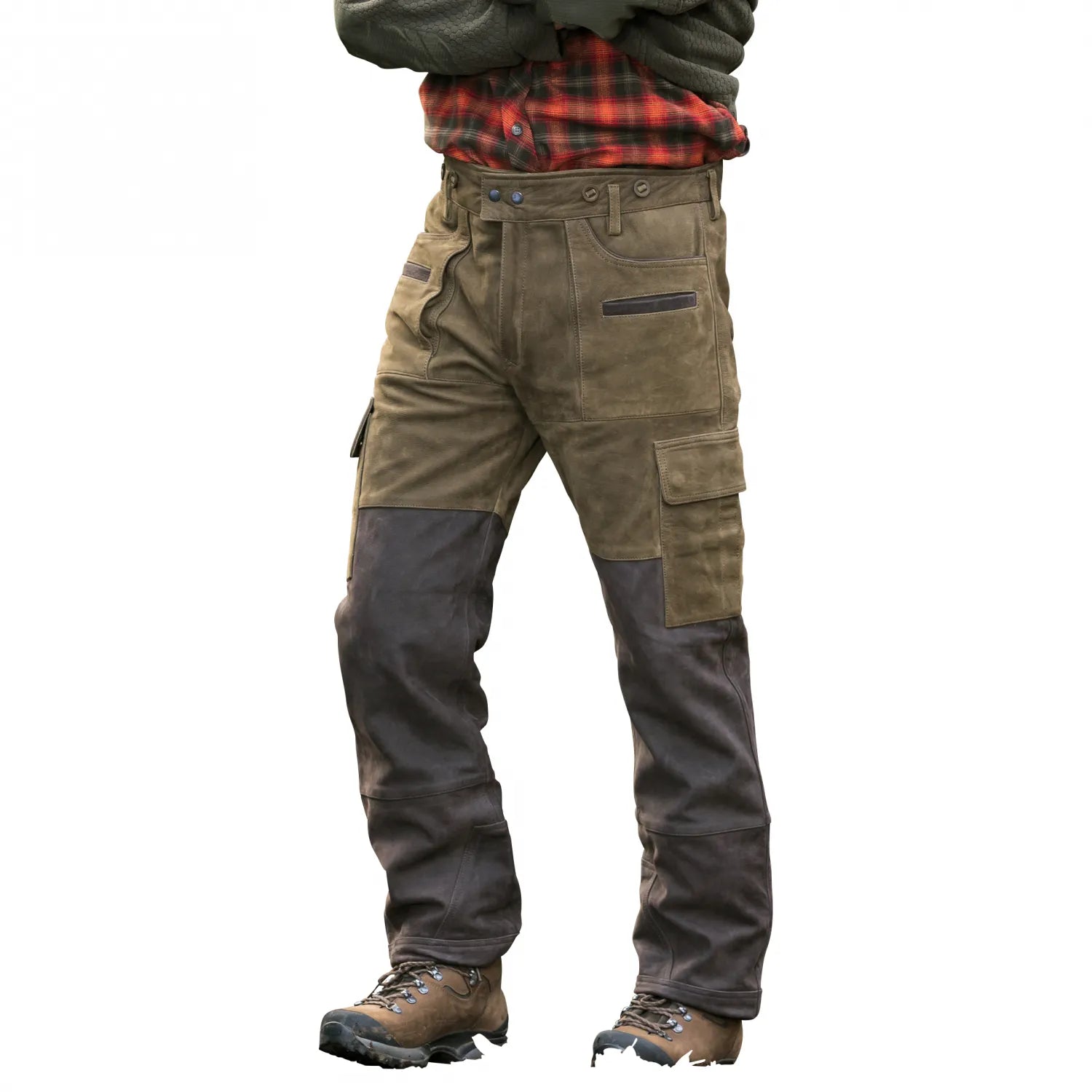 Prestige-mens-leather-trousers-Arne-model-front-side-pose-by-SKS-Wholesales