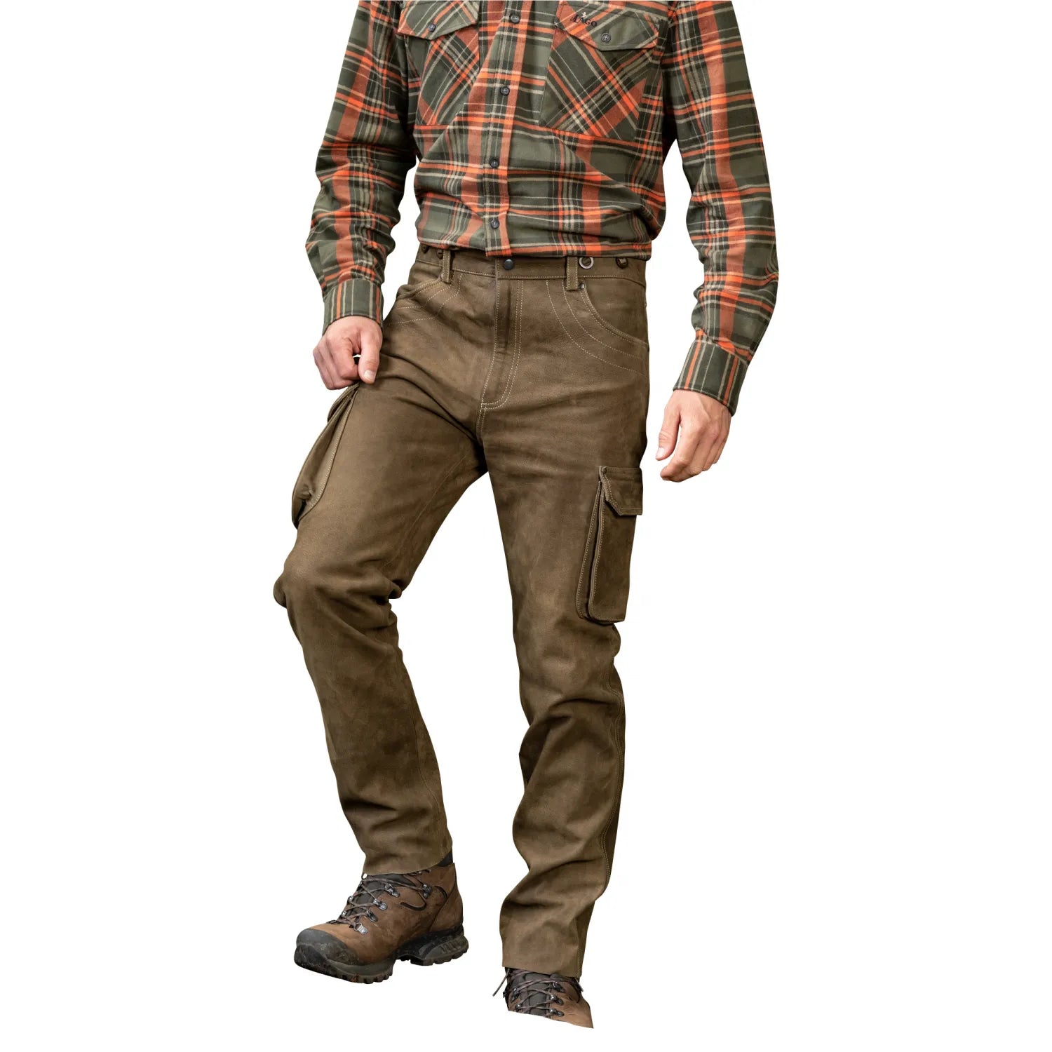 Prestige-mens-leather-trousers-Zermatt-front-pose-by-SKS-Wholesales