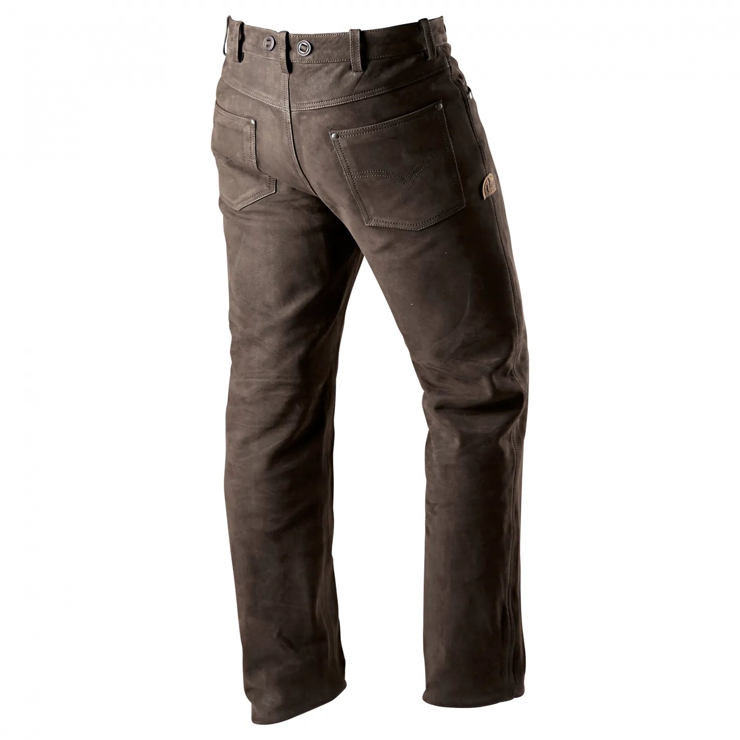 Prestige-mens-nubuck-leather-trousers-back-side-pose-by-SKS-Wholesales