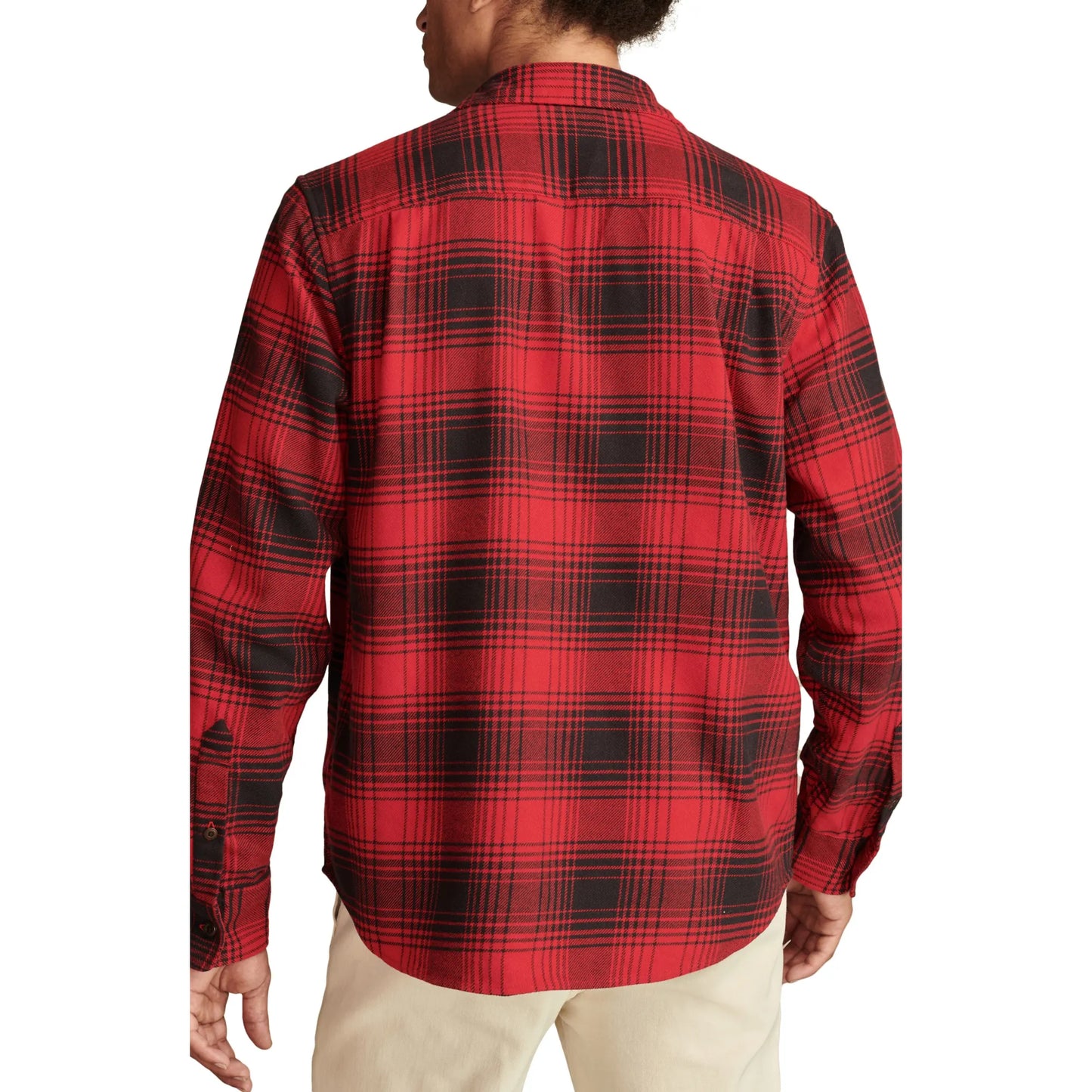 Red-Black-Plaid-Flannel-Shirt-Back-By-SKS-Wholesales