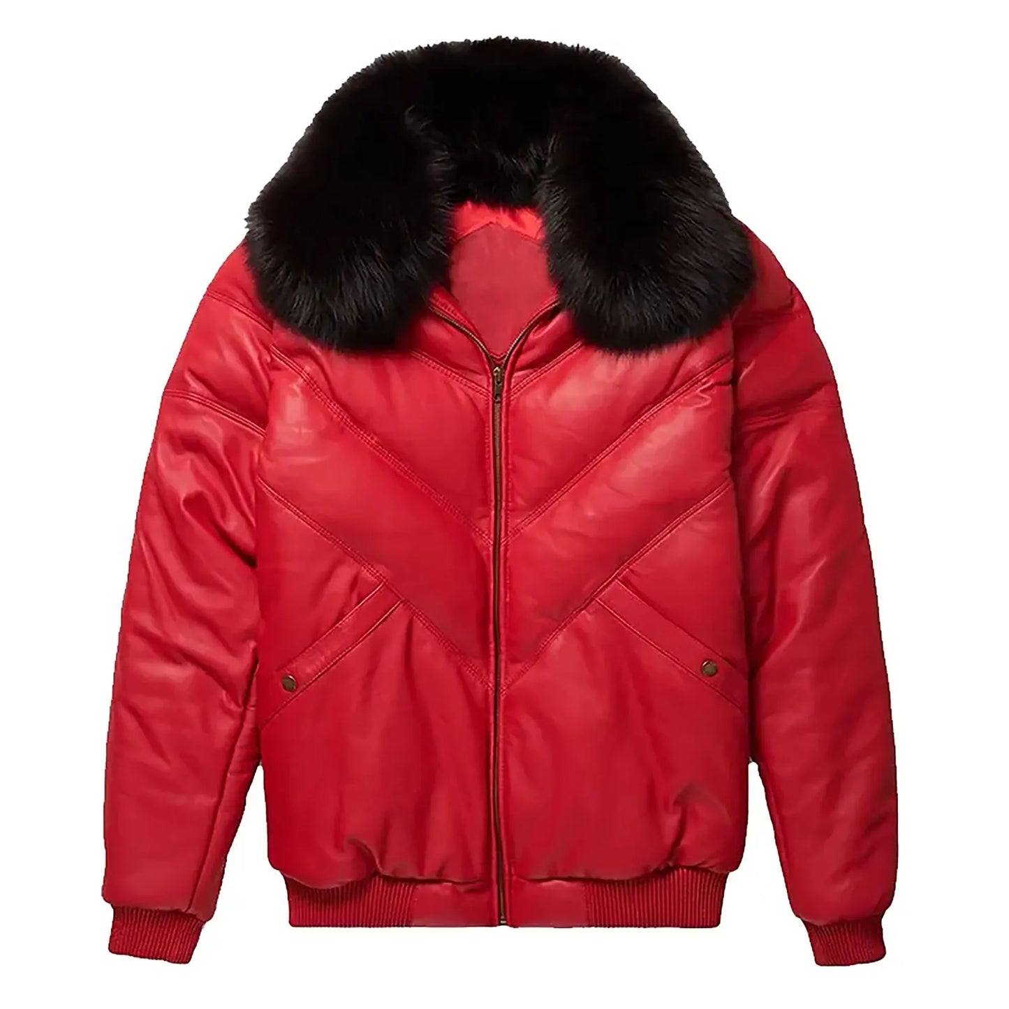 Red-Leather-V-Bomber-Jacket-By-SKS-Wholesales