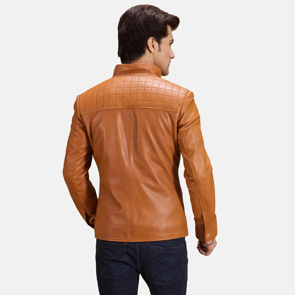 Tan-Leather-Biker-Jacket-Back-By-SKS-Wholesales