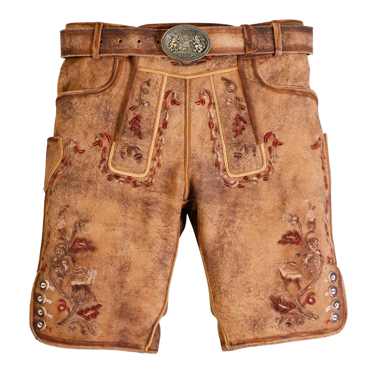 Vintage-Brown-Lederhosen-Front-By-SKS-Wholesales