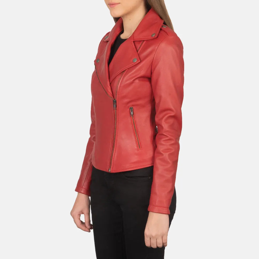 Womens-Red-Leather-Biker-Jacket-Left-By-SKS-Wholesales