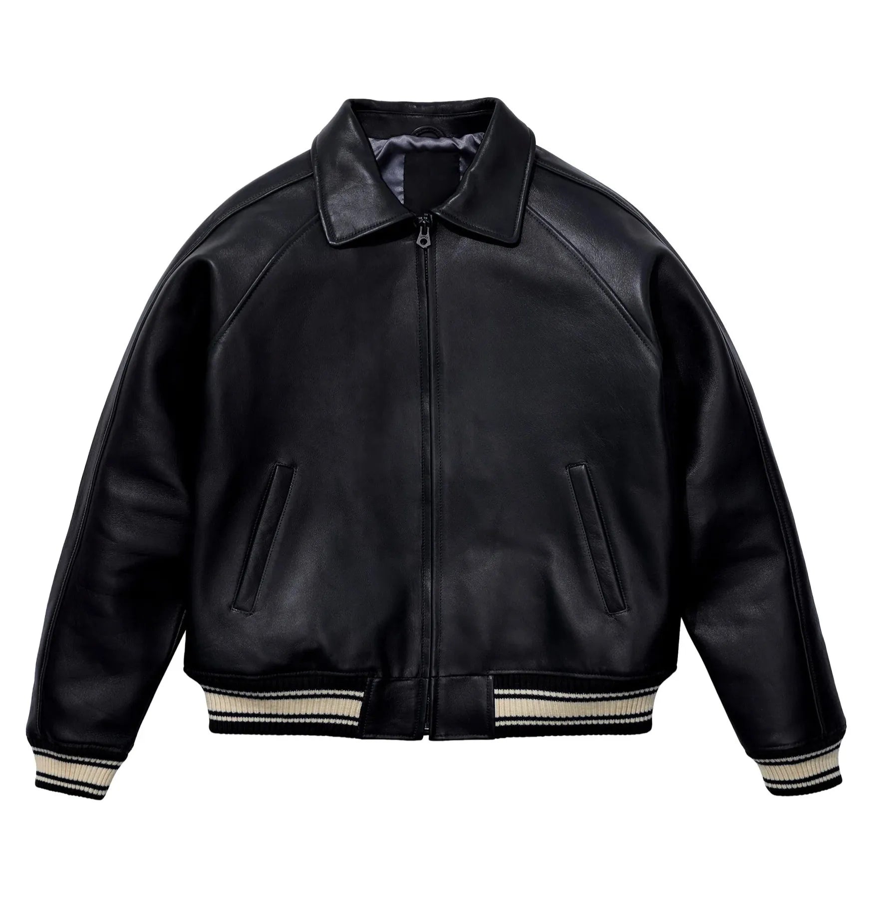 Wholesale Avirex Black Leather Jacket By SKS