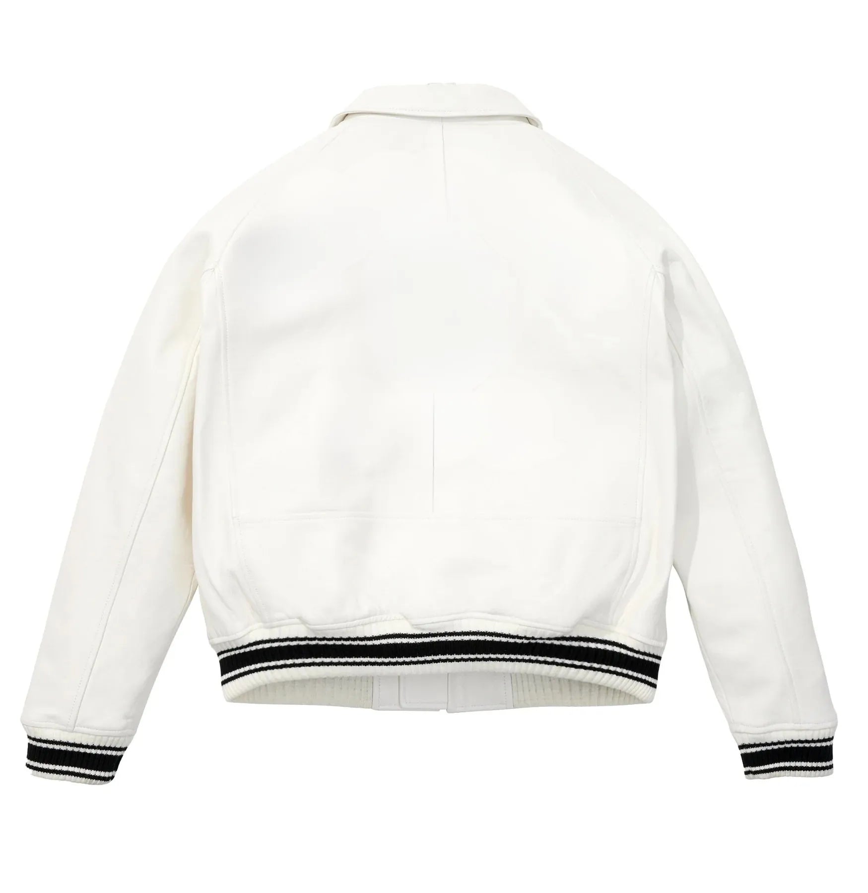 Back of Wholesale Avirex White Leather Jacket