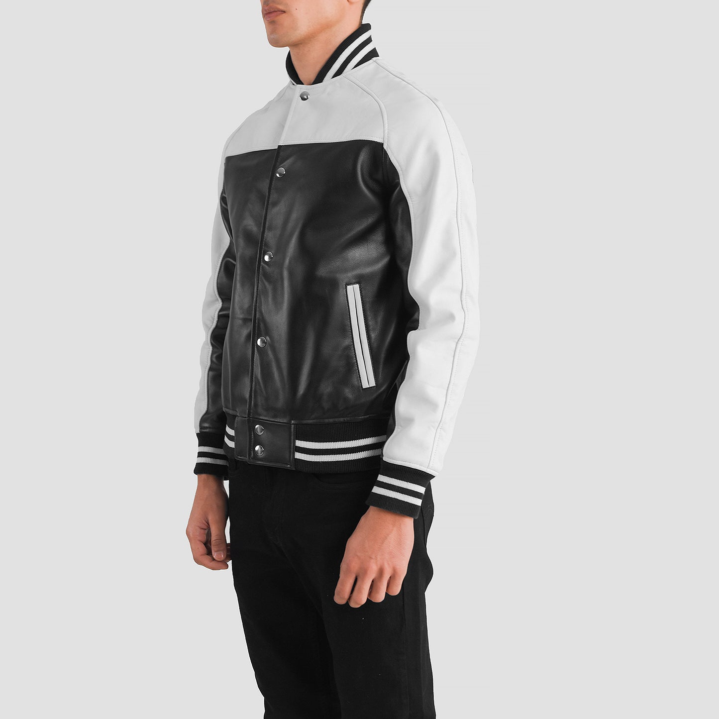 black-and-white-leather-varsity-jacket-side-by-SKS-Wholesales