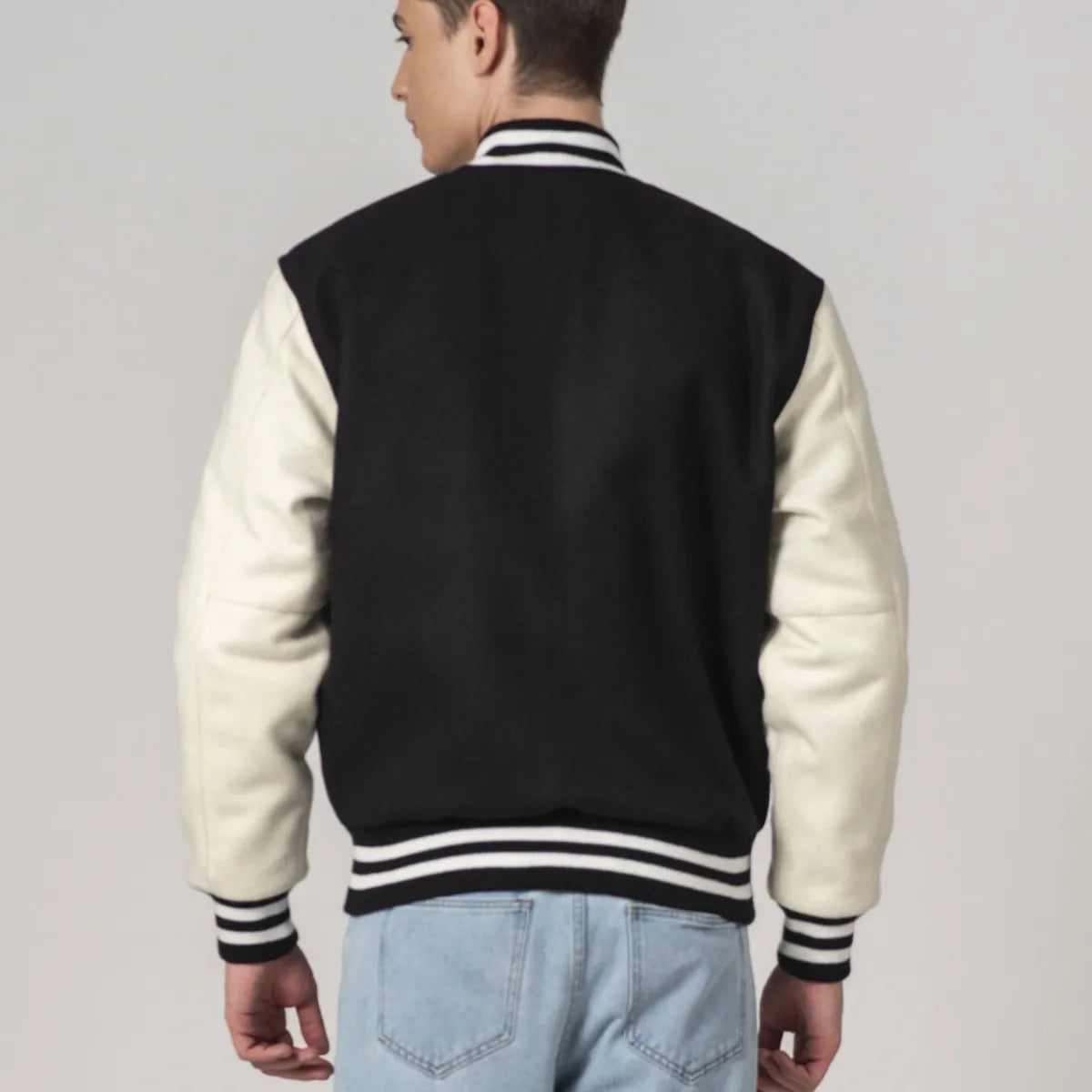 black-and-white-wool-varsity-jacket-back-by-SKS-Wholesales