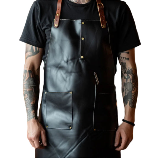 Wholesale Men's Black Leather Apron By SKS