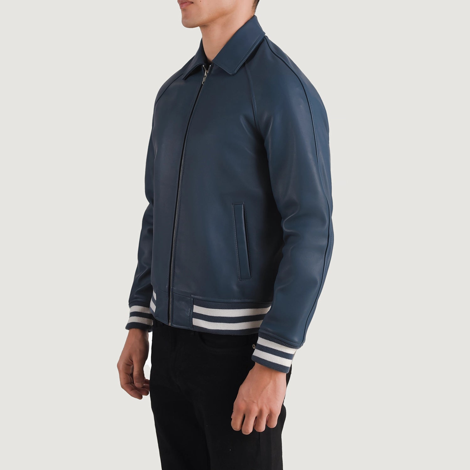 blue-leather-varsity-jacket-side-by-SKS-Wholesales
