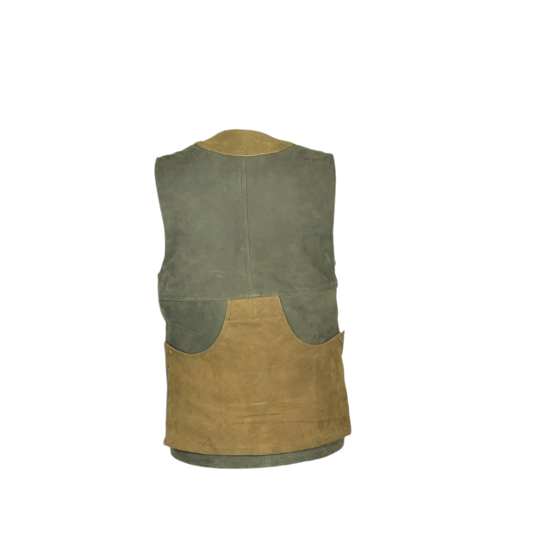buffalo-tan-leather-hunting-vest-back-by-SKS-Wholesales