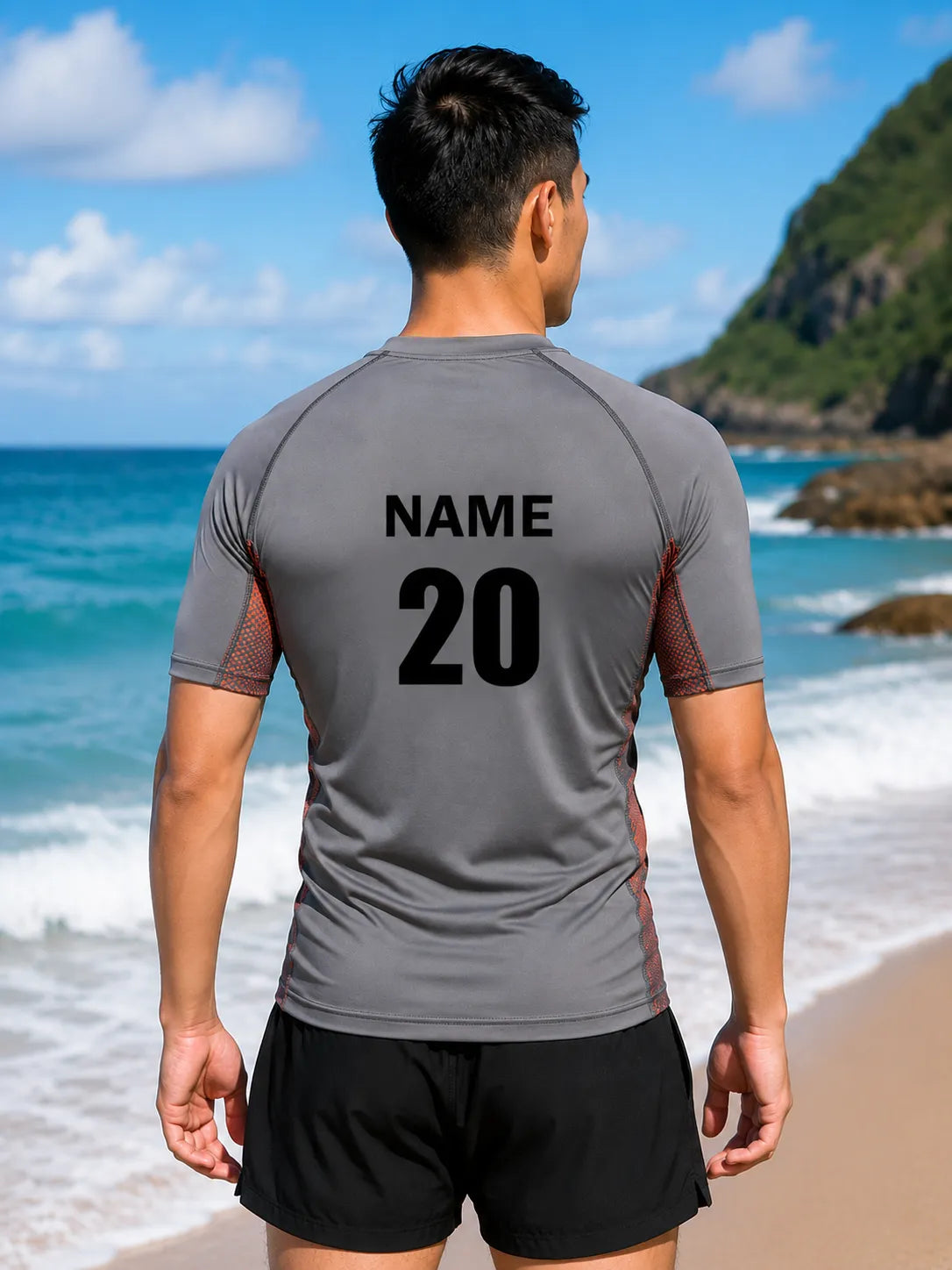 customizable-gray-rash-guard-by-sks-wholesales-Back