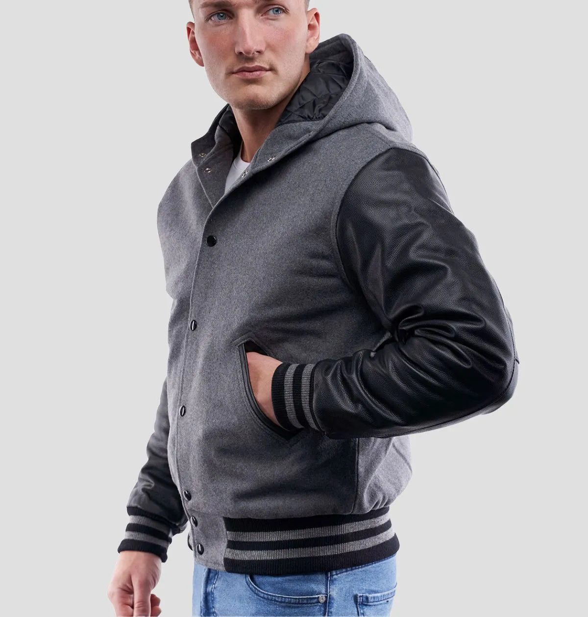 customizable-hooded-leather-varsity-jacket-front-by-SKS-Wholesales