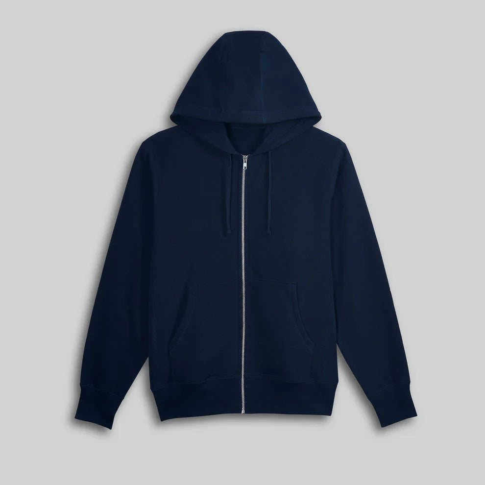 customizable-navy-blue-zip-up-hoodie-front-by-SKS-Wholesales