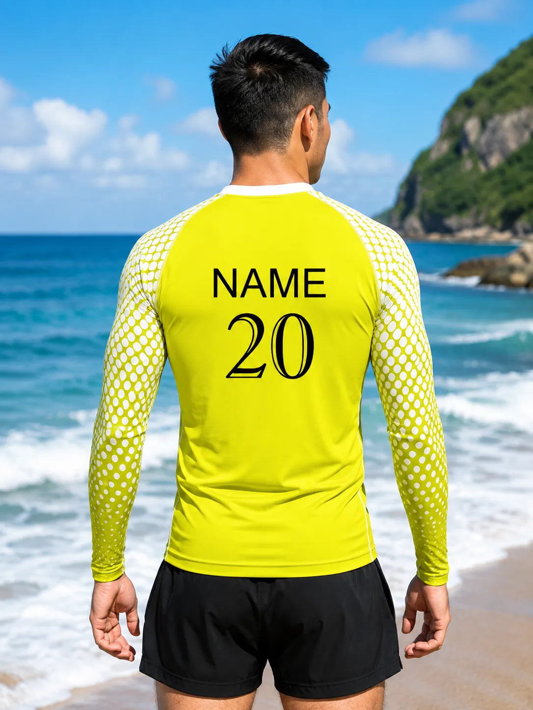 customizable-yellow-rash-guard-by-sks-wholesales-Back